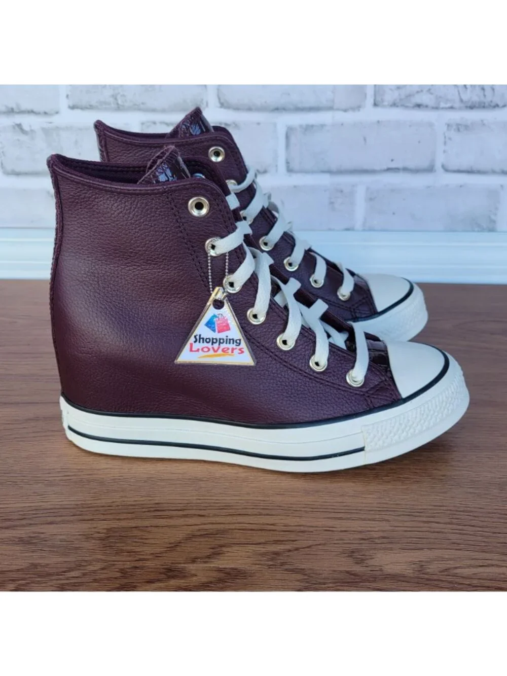 ❤️Converse Chuck Taylor All Star Wedge 8.5 Womens Shoes Sneaker Burgundy A12349C - Picture 12 of 13